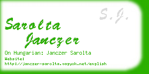 sarolta janczer business card